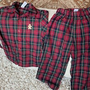 Janie and Jack size 4 Christmas plaid pajamas